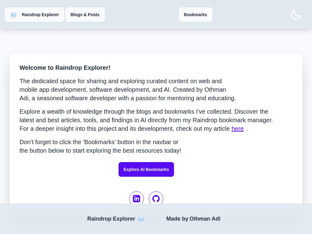 Raindrop Explorer